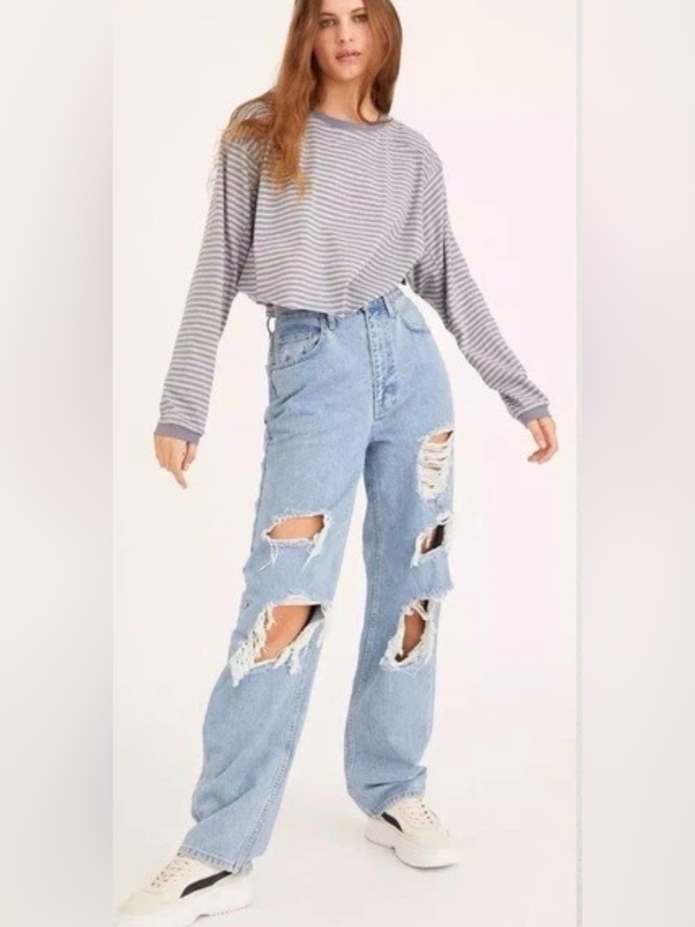 BDG Urban Outfitters Light Blue Distressed Boyfriend Jeans